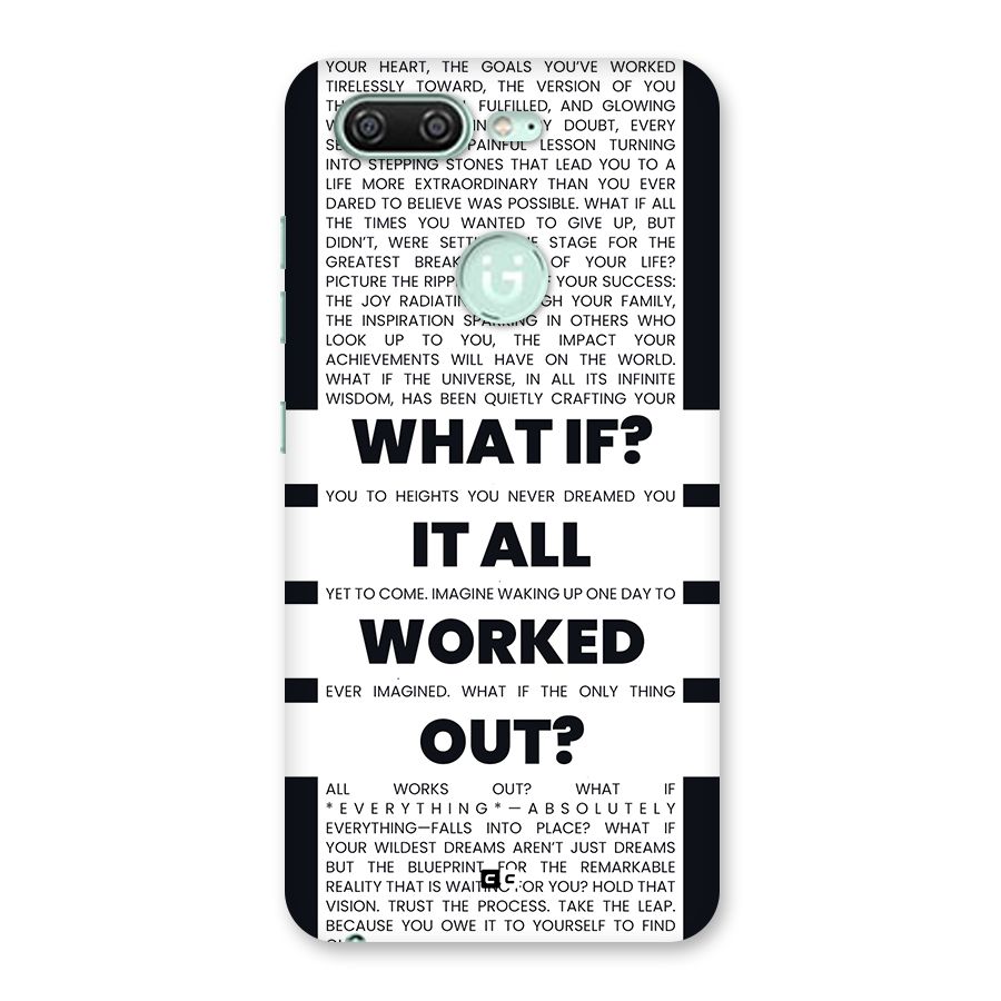 What If Back Case for Gionee S10