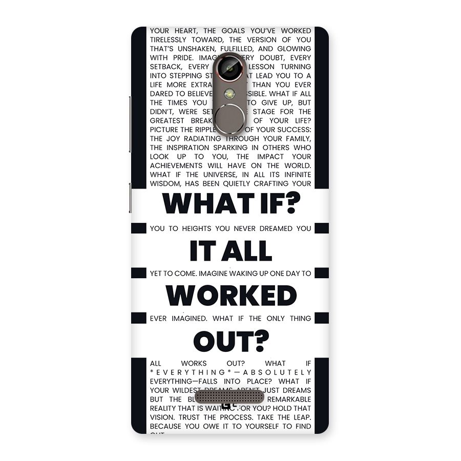 What If Back Case for Gionee S6s