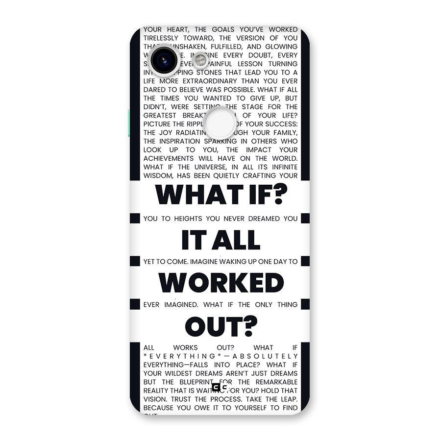 What If Back Case for Google Pixel 3