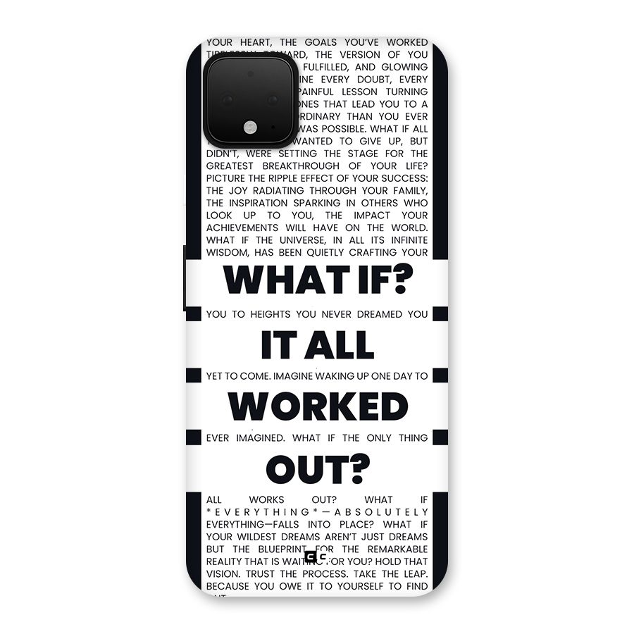 What If Back Case for Google Pixel 4 XL