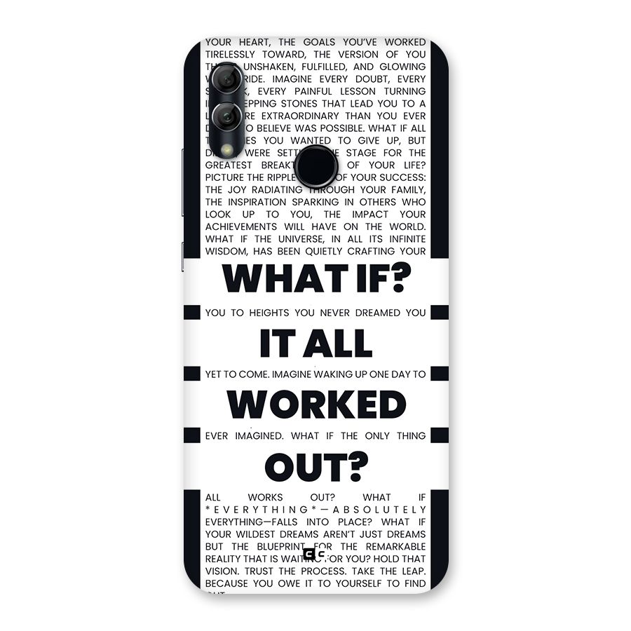 What If Back Case for Honor 10 Lite