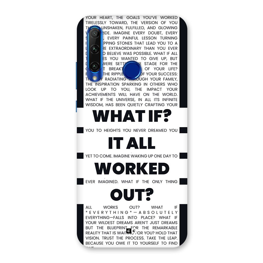 What If Back Case for Honor 20i