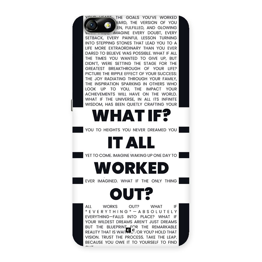 What If Back Case for Honor 4X