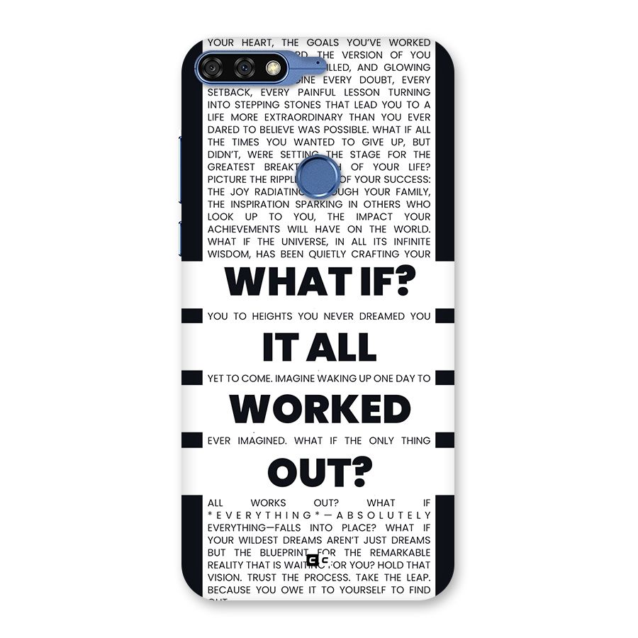 What If Back Case for Honor 7C