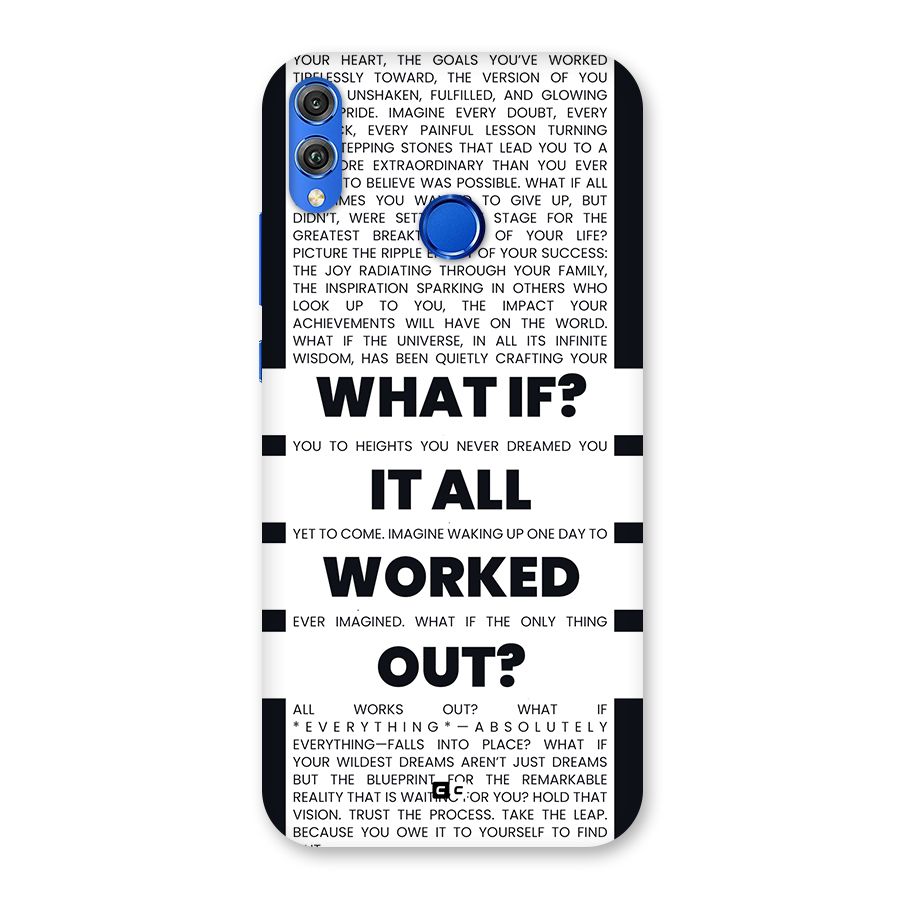 What If Back Case for Honor 8X