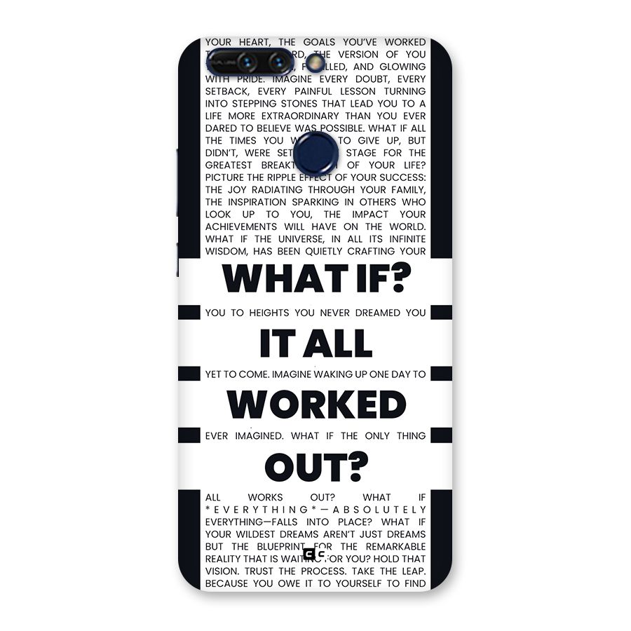 What If Back Case for Honor 8 Pro
