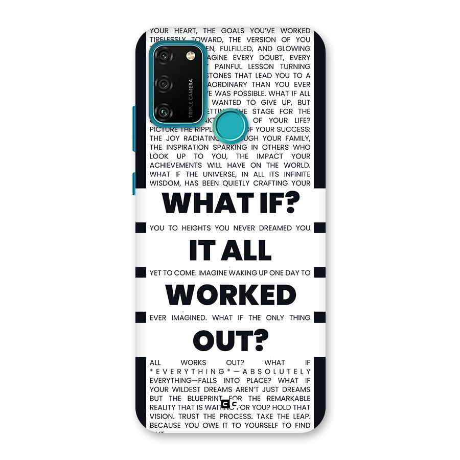 What If Back Case for Honor 9A