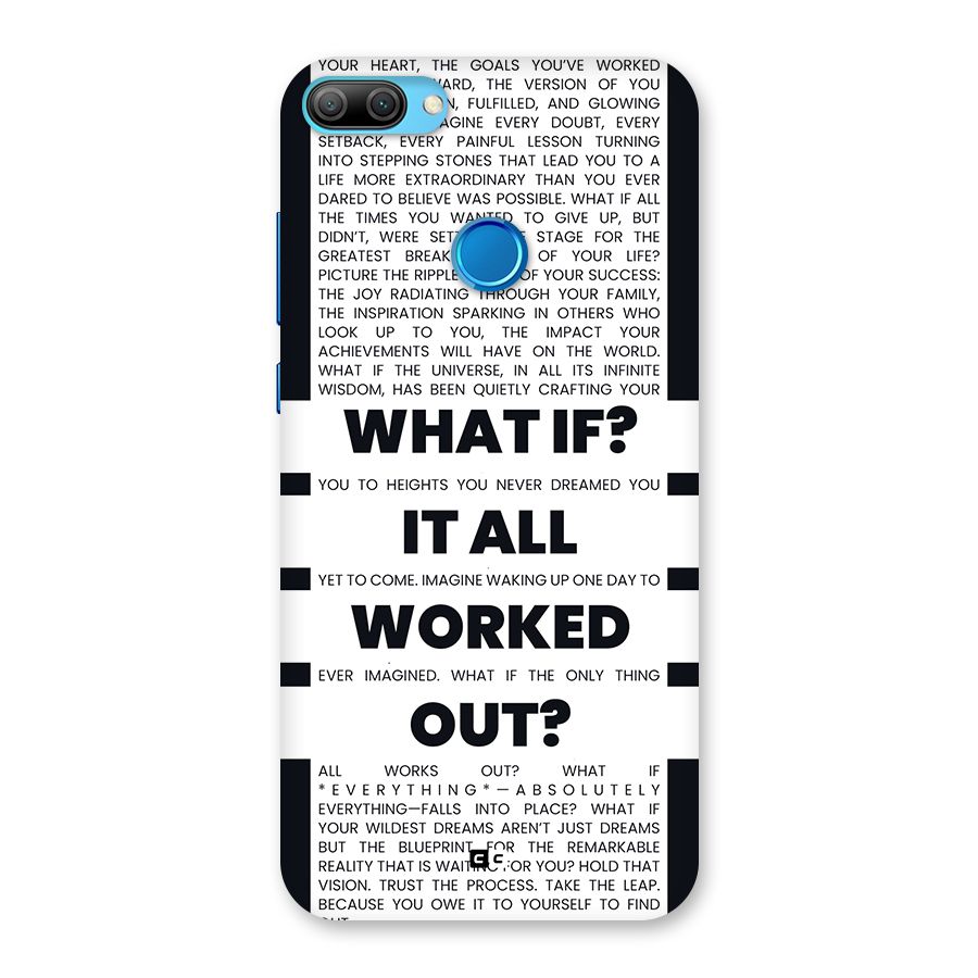 What If Back Case for Honor 9N