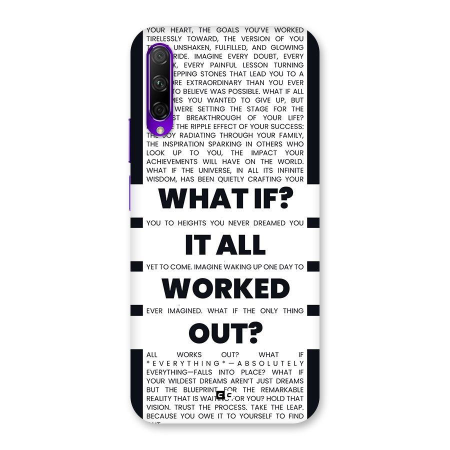 What If Back Case for Honor 9X Pro