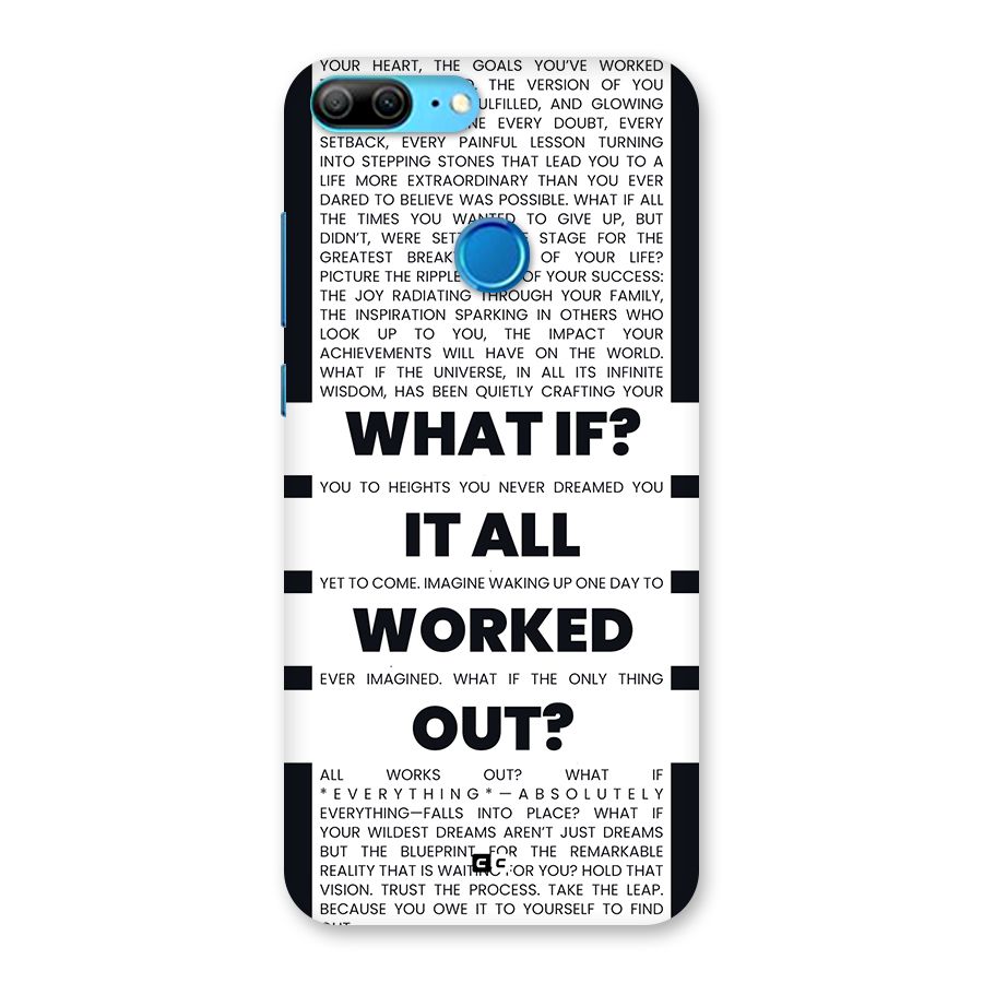 What If Back Case for Honor 9 Lite