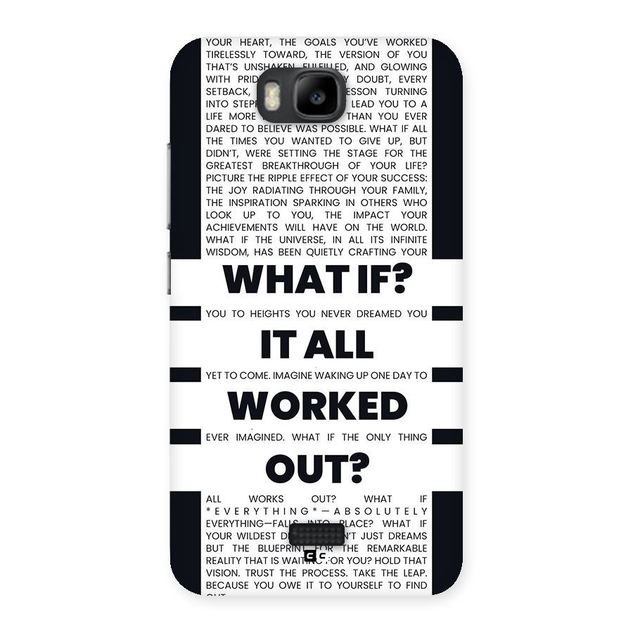 What If Back Case for Honor Bee