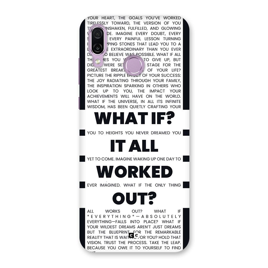 What If Back Case for Honor Play