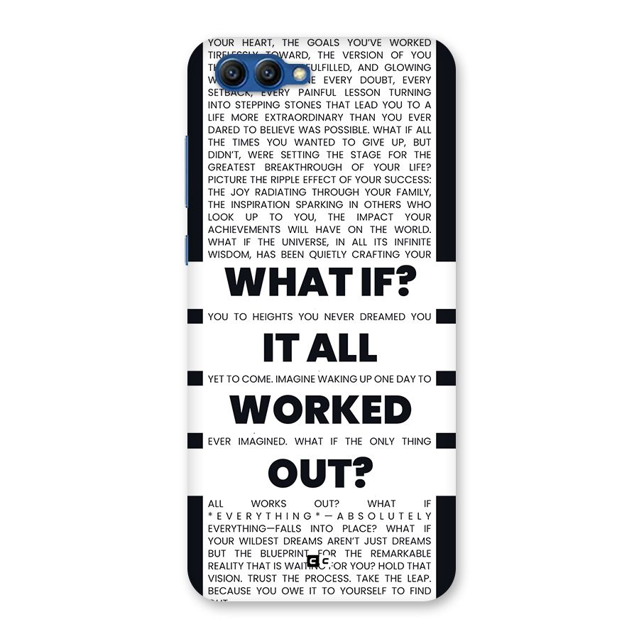 What If Back Case for Honor View 10
