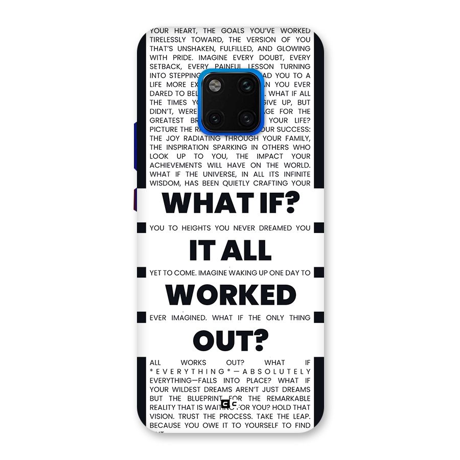 What If Back Case for Huawei Mate 20 Pro