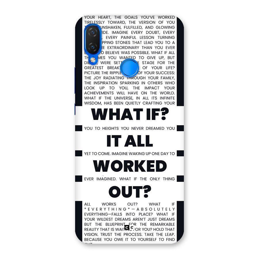 What If Back Case for Huawei Nova 3i