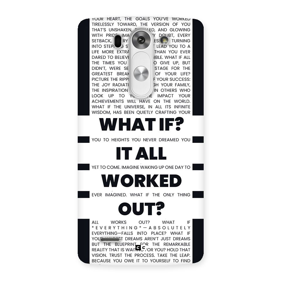 What If Back Case for LG G3 Beat