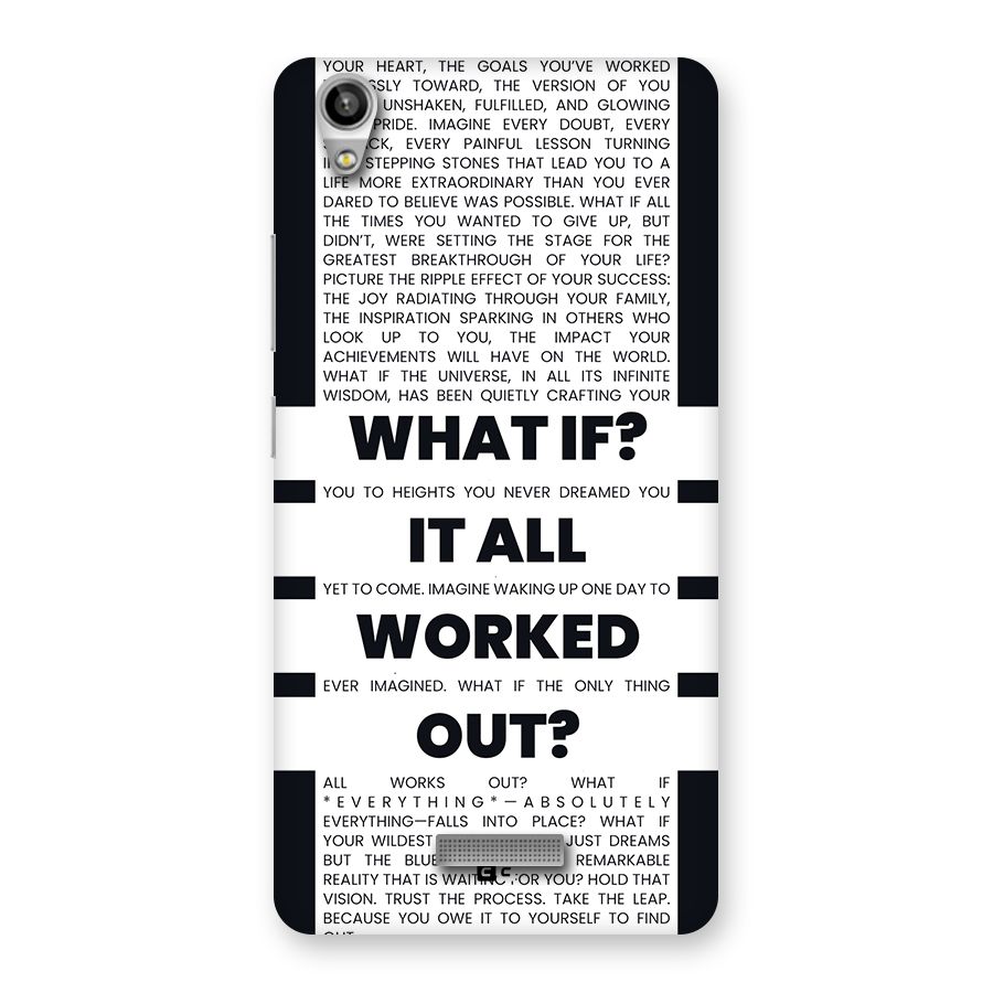 What If Back Case for Lava Pixel V1