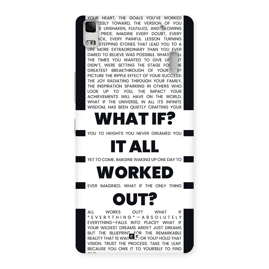 What If Back Case for Lenovo K3 Note