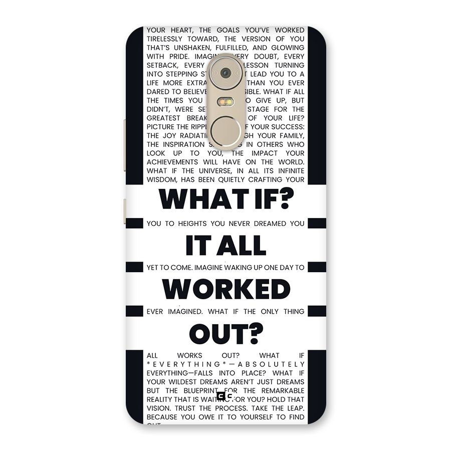 What If Back Case for Lenovo K6 Note