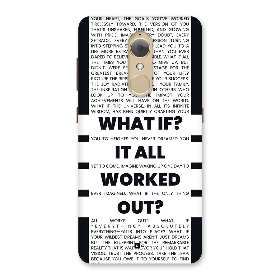 What If Back Case for Lenovo K8