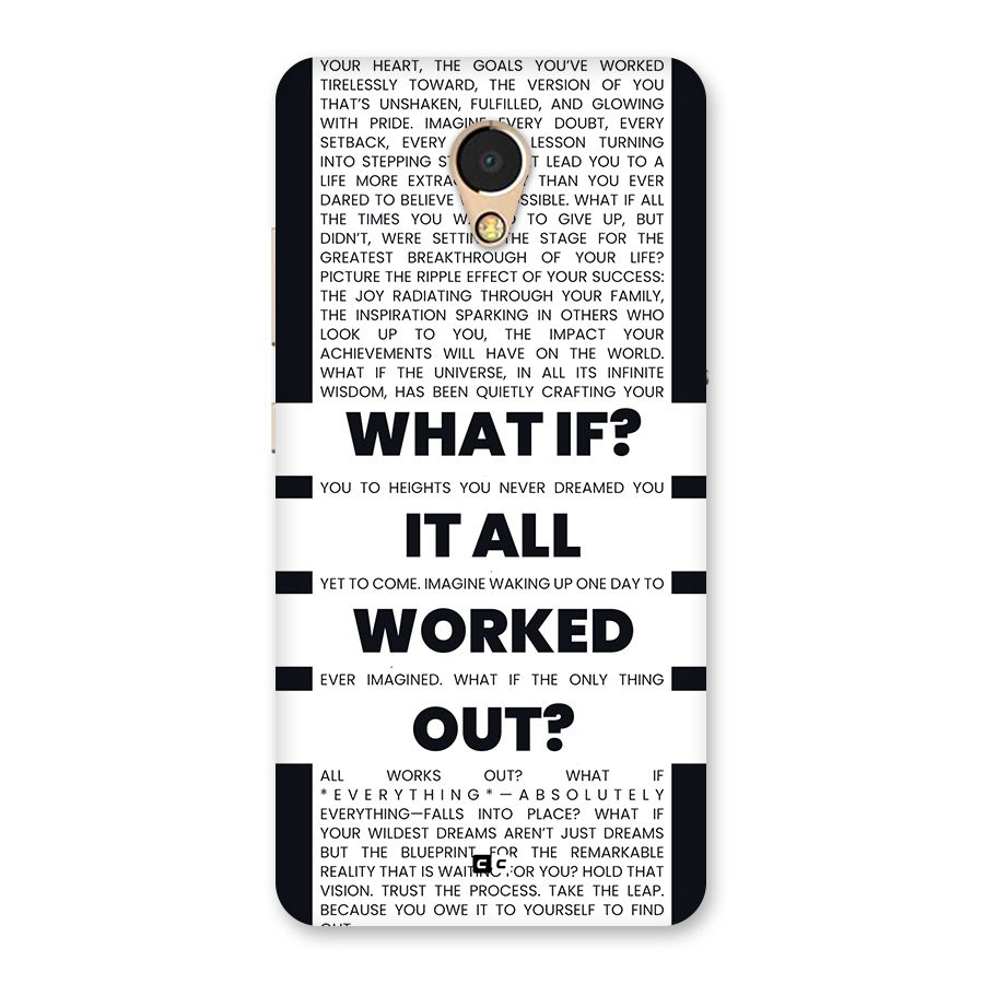 What If Back Case for Lenovo P2