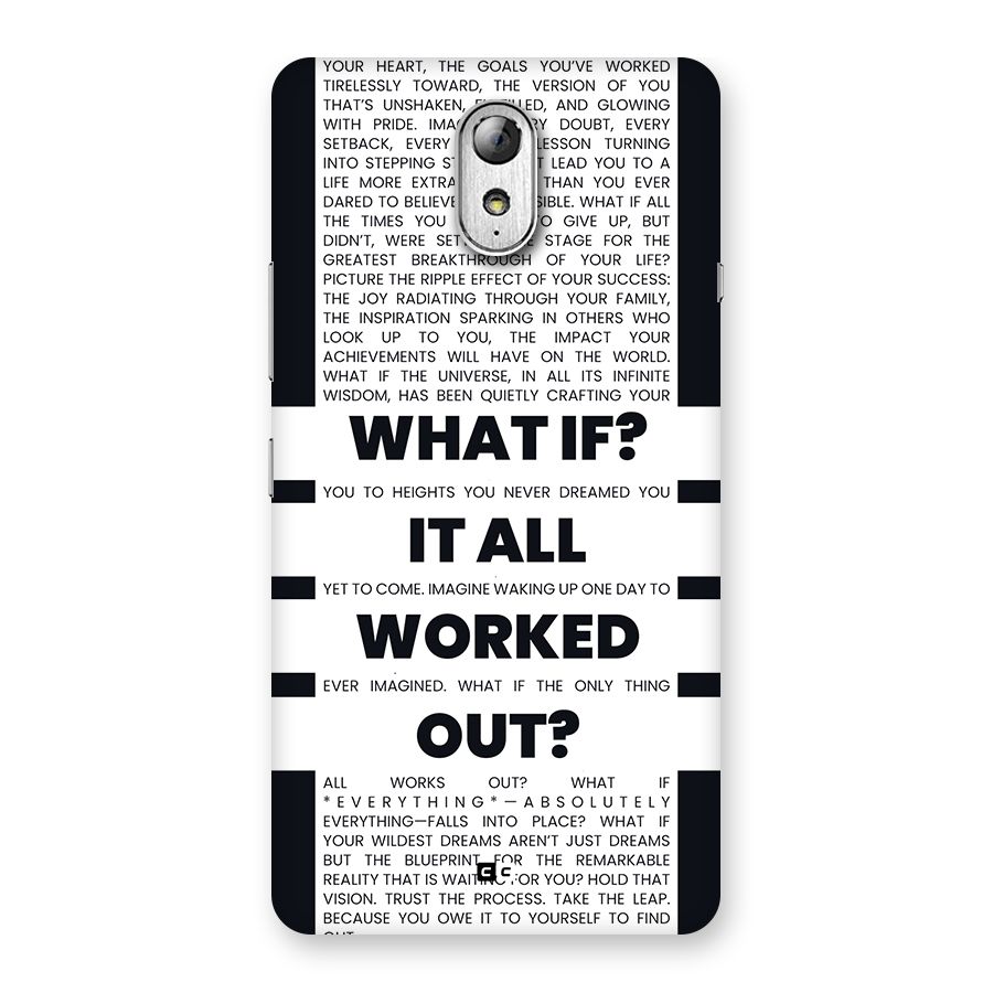 What If Back Case for Lenovo Vibe P1M
