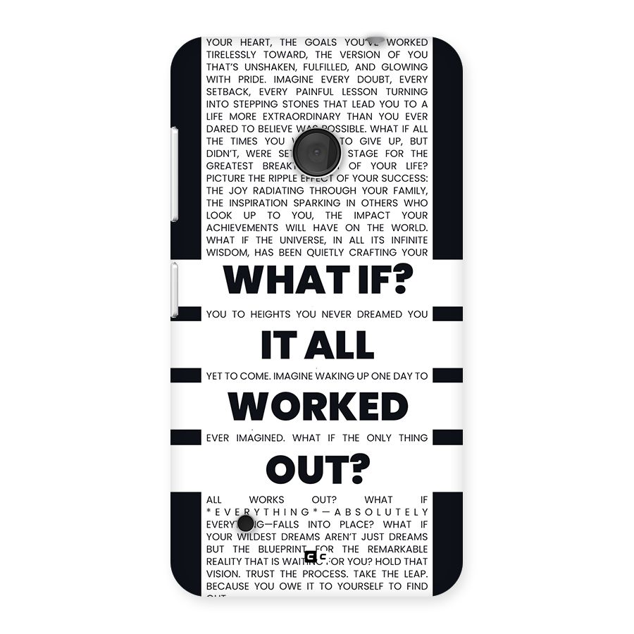 What If Back Case for Lumia 530