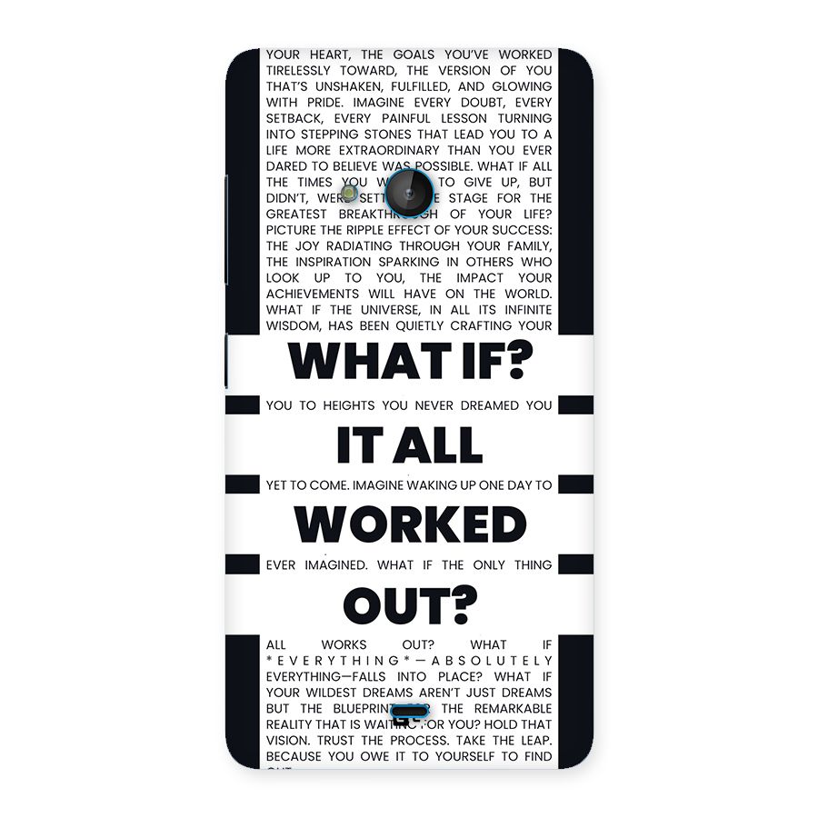 What If Back Case for Lumia 540