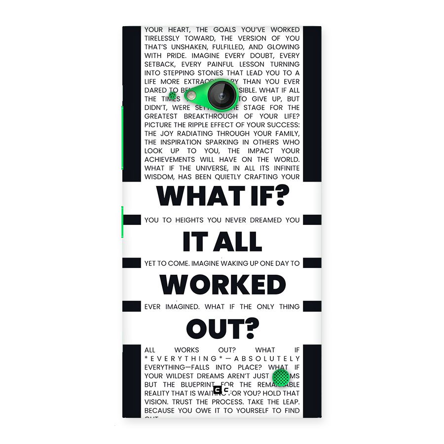 What If Back Case for Lumia 730