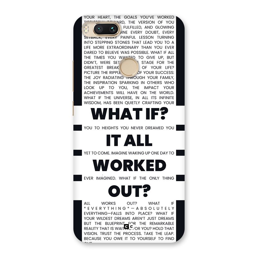 What If Back Case for Mi A1