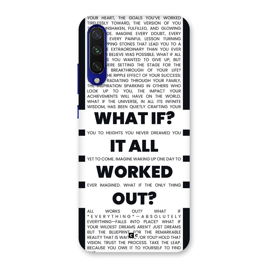 What If Back Case for Mi A3