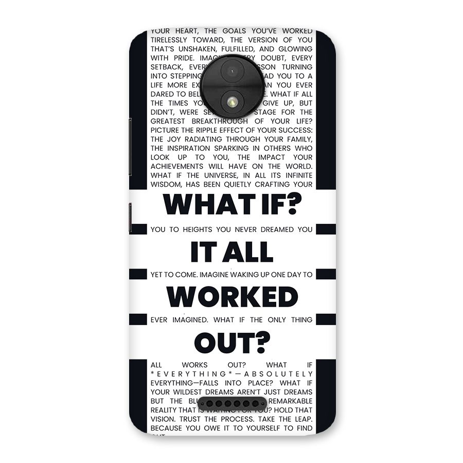 What If Back Case for Moto C