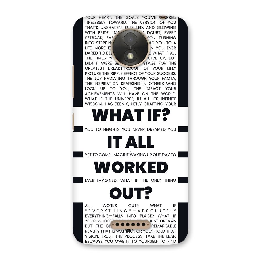 What If Back Case for Moto C Plus