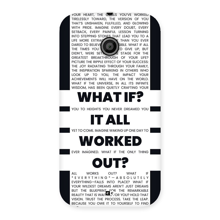 What If Back Case for Moto E