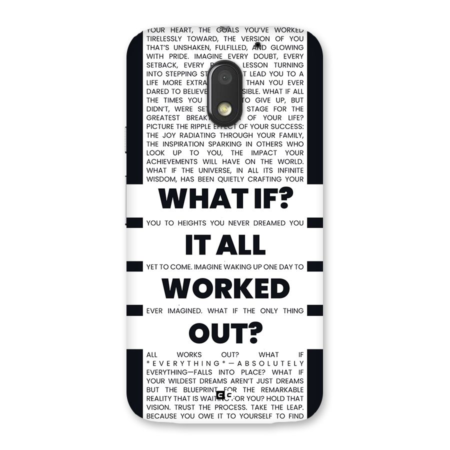 What If Back Case for Moto E3 Power