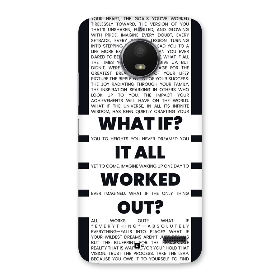 What If Back Case for Moto E4