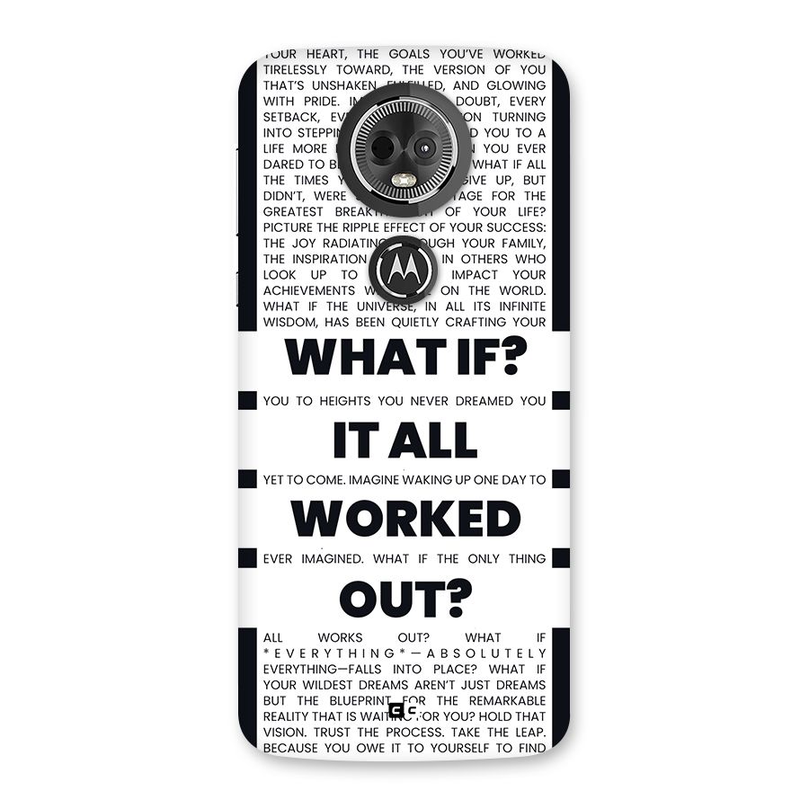 What If Back Case for Moto E5 Plus