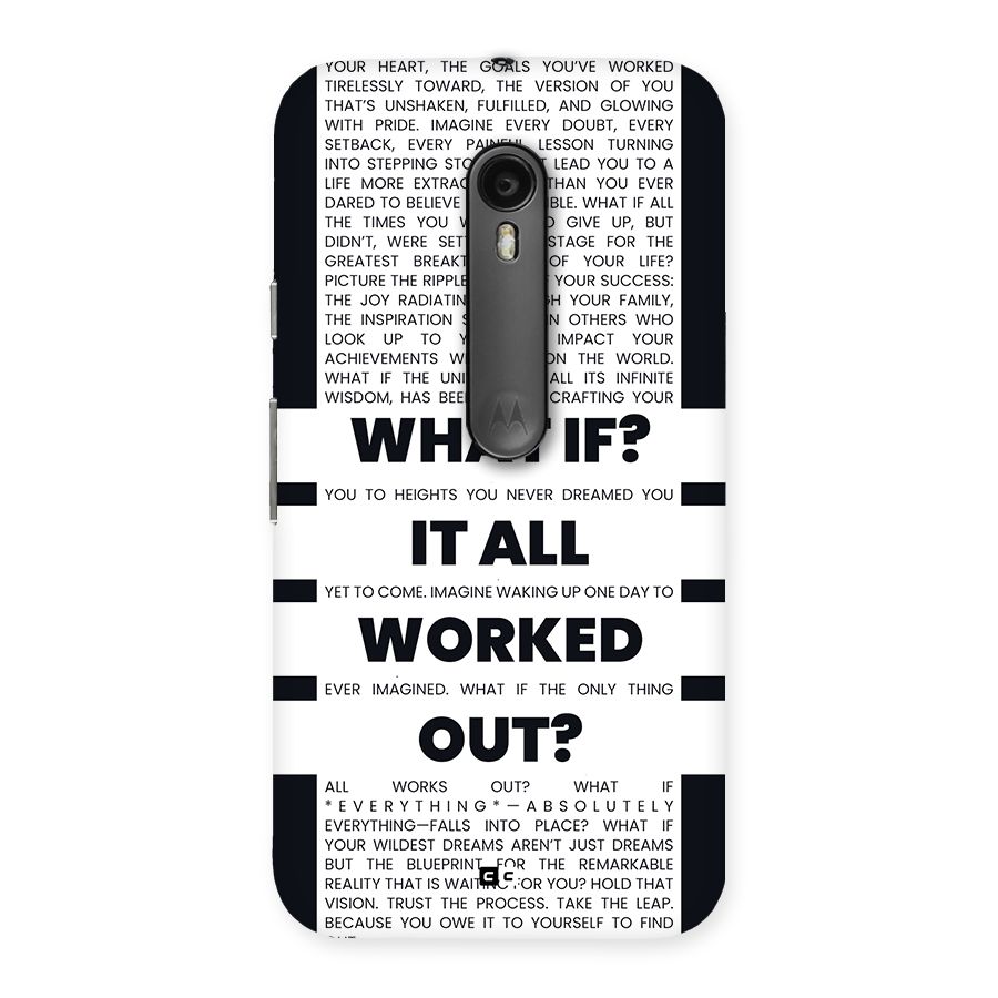 What If Back Case for Moto G3