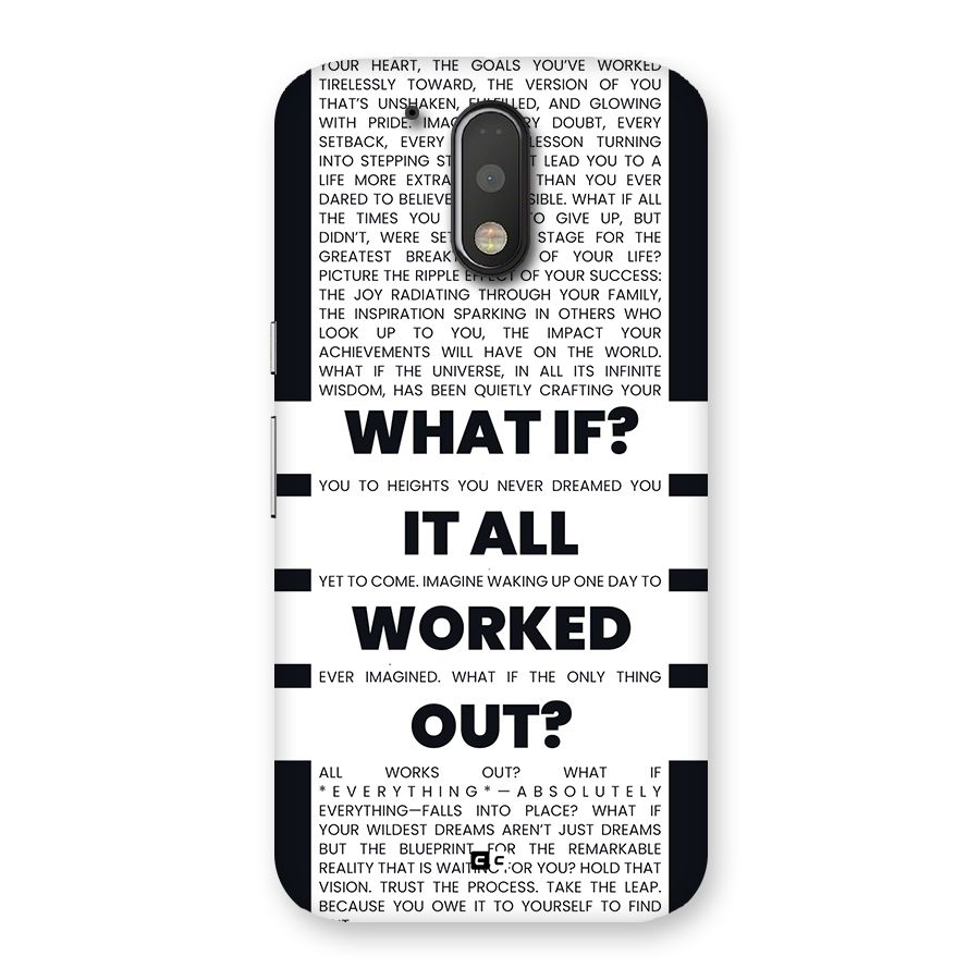 What If Back Case for Moto G4 Plus