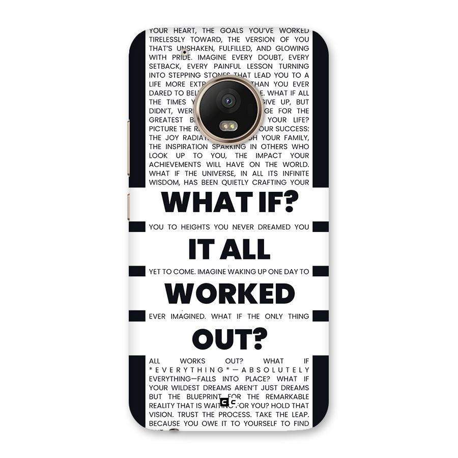 What If Back Case for Moto G5 Plus