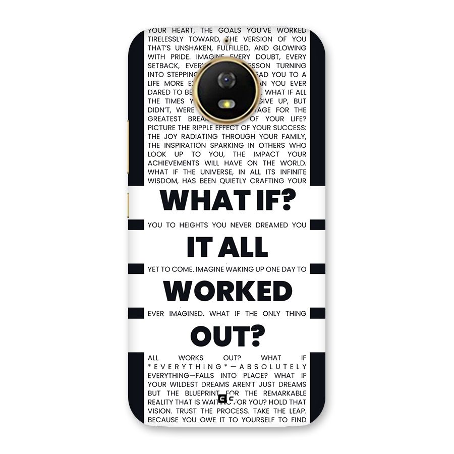What If Back Case for Moto G5s