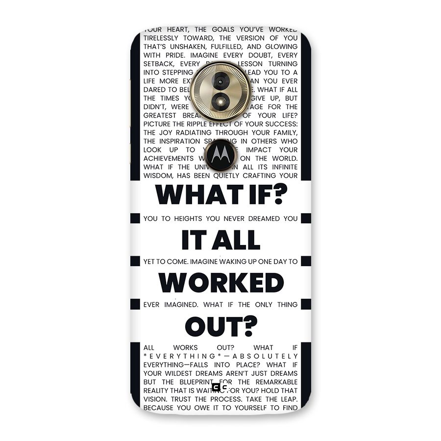 What If Back Case for Moto G6 Play