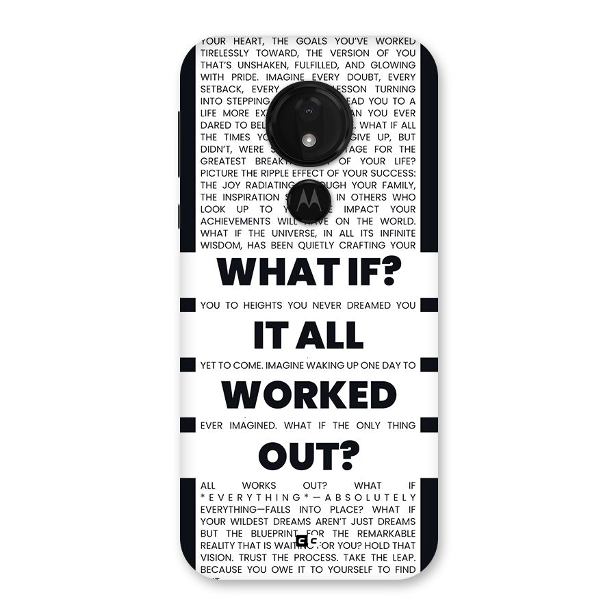 What If Back Case for Moto G7 Power