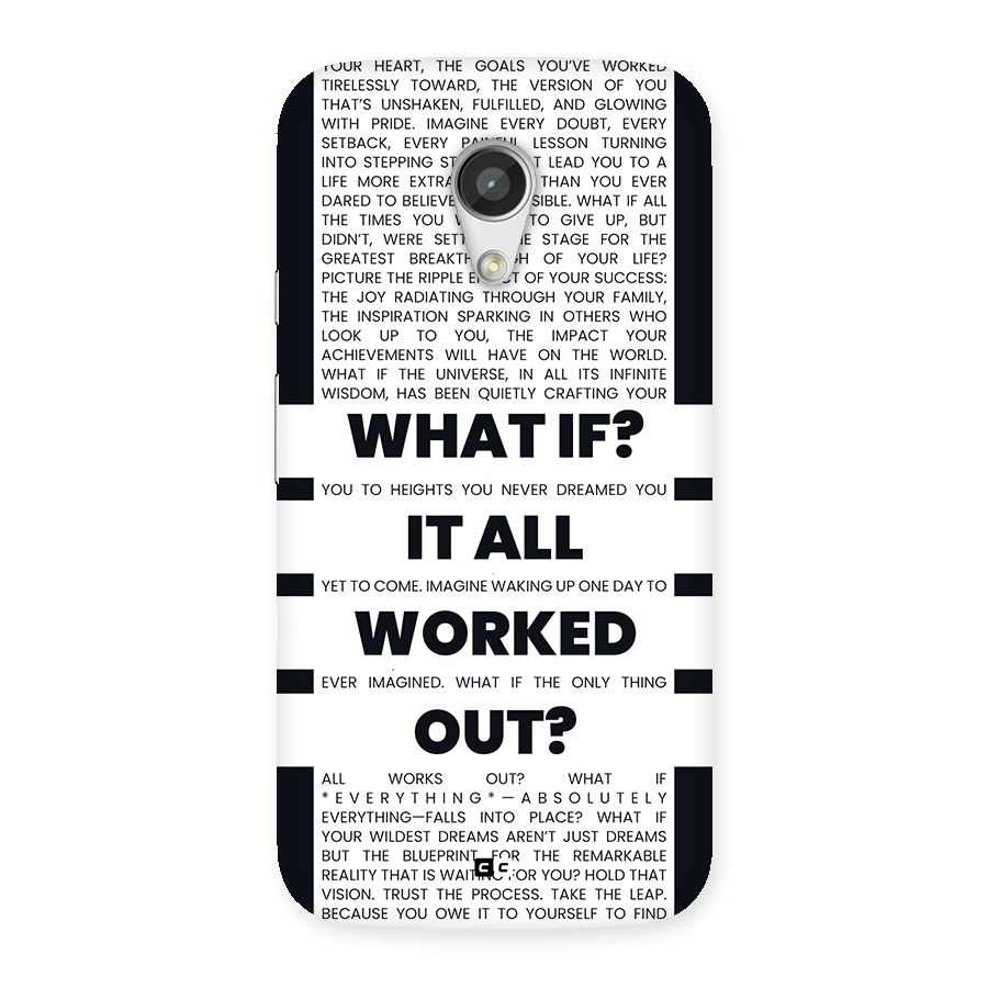 What If Back Case for Moto G 2nd Gen