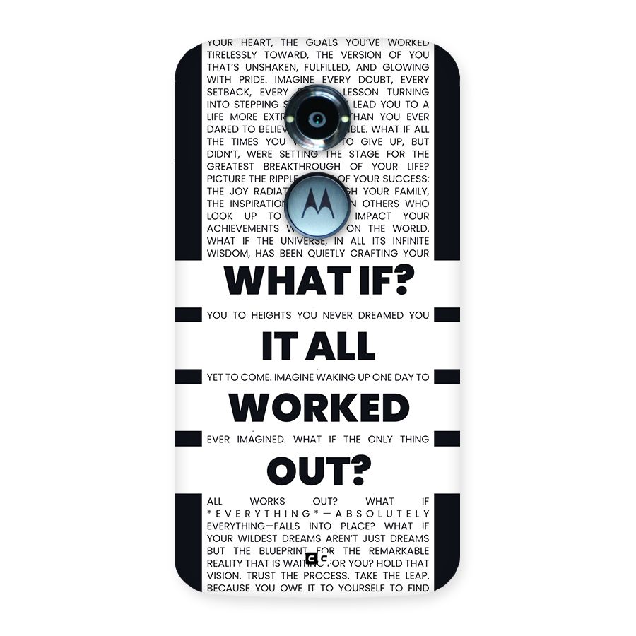 What If Back Case for Moto X2