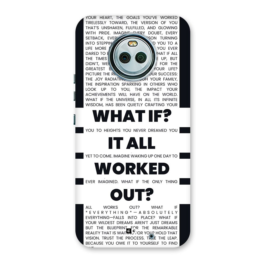 What If Back Case for Moto X4