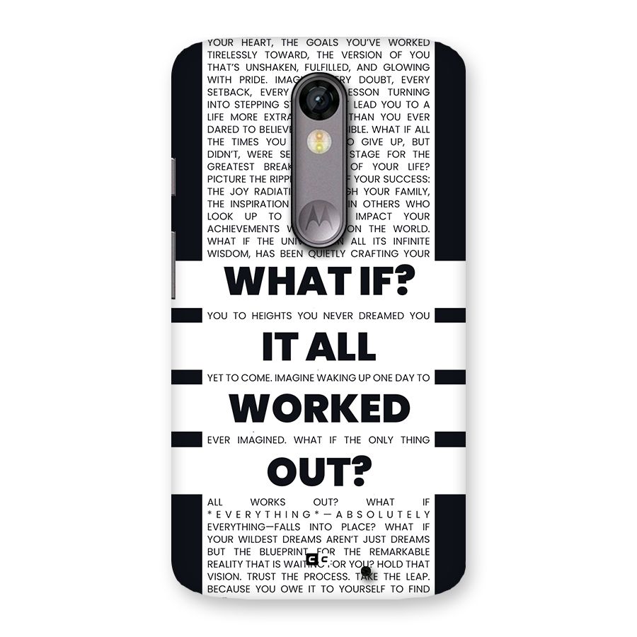 What If Back Case for Moto X Force
