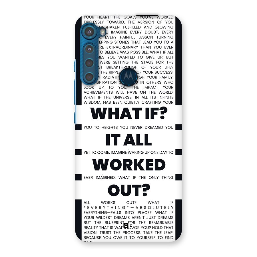 What If Back Case for Motorola One Fusion Plus