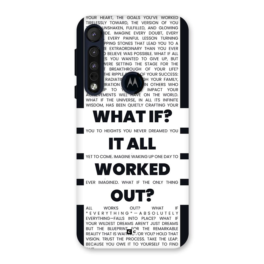 What If Back Case for Motorola One Macro