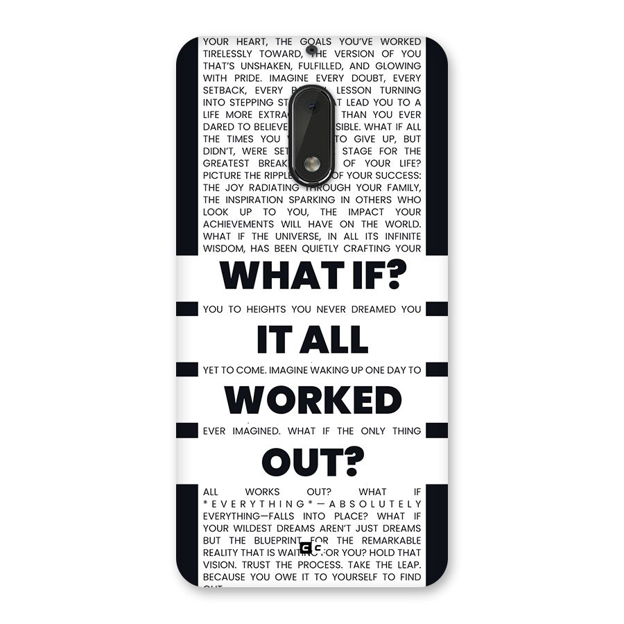 What If Back Case for Nokia 6